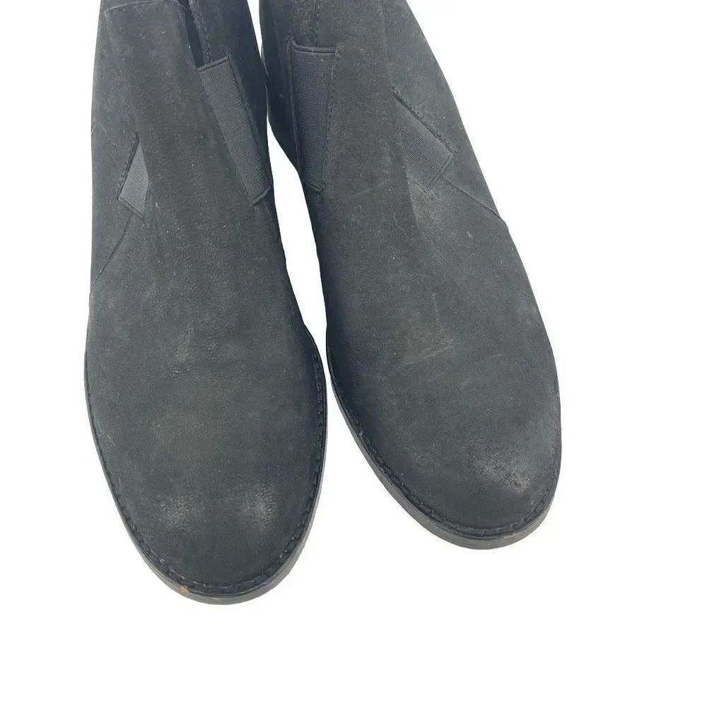 Eileen Fisher Vero Cuoio Women's Black Suede Leather Boots Size 9